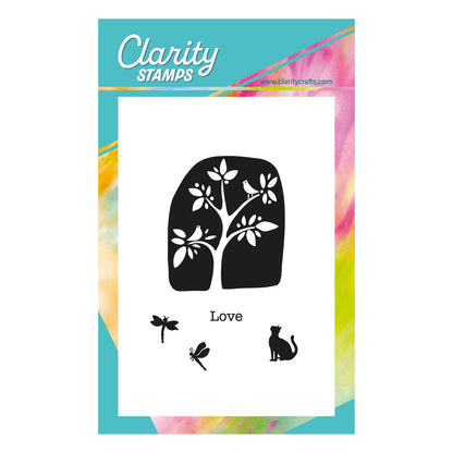 Barbara's Woodland Bird Tree Art Block A6 Square Stamp Set