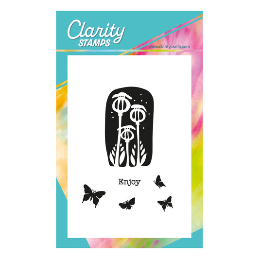 Barbara's Woodland Chinese Lanterns Art Block A6 Square Stamp Set