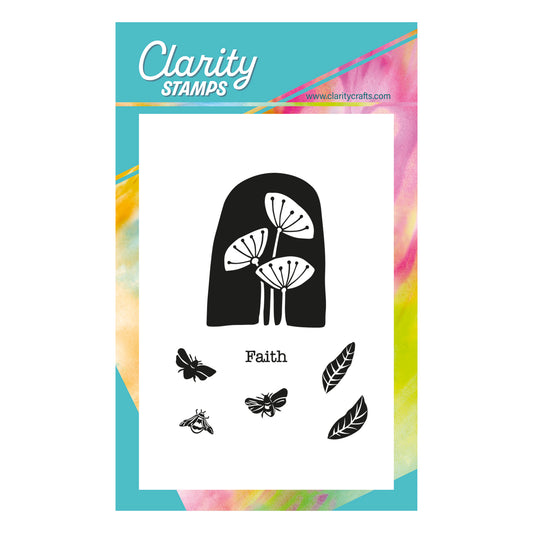 Barbara's Woodland Flowers Art Block A6 Square Stamp Set