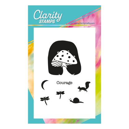 Barbara's Woodland Toadstool Art Block A6 Square Stamp Set