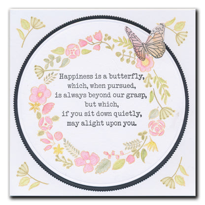 Butterfly Wreath A6 Square Stamp & Mask Set