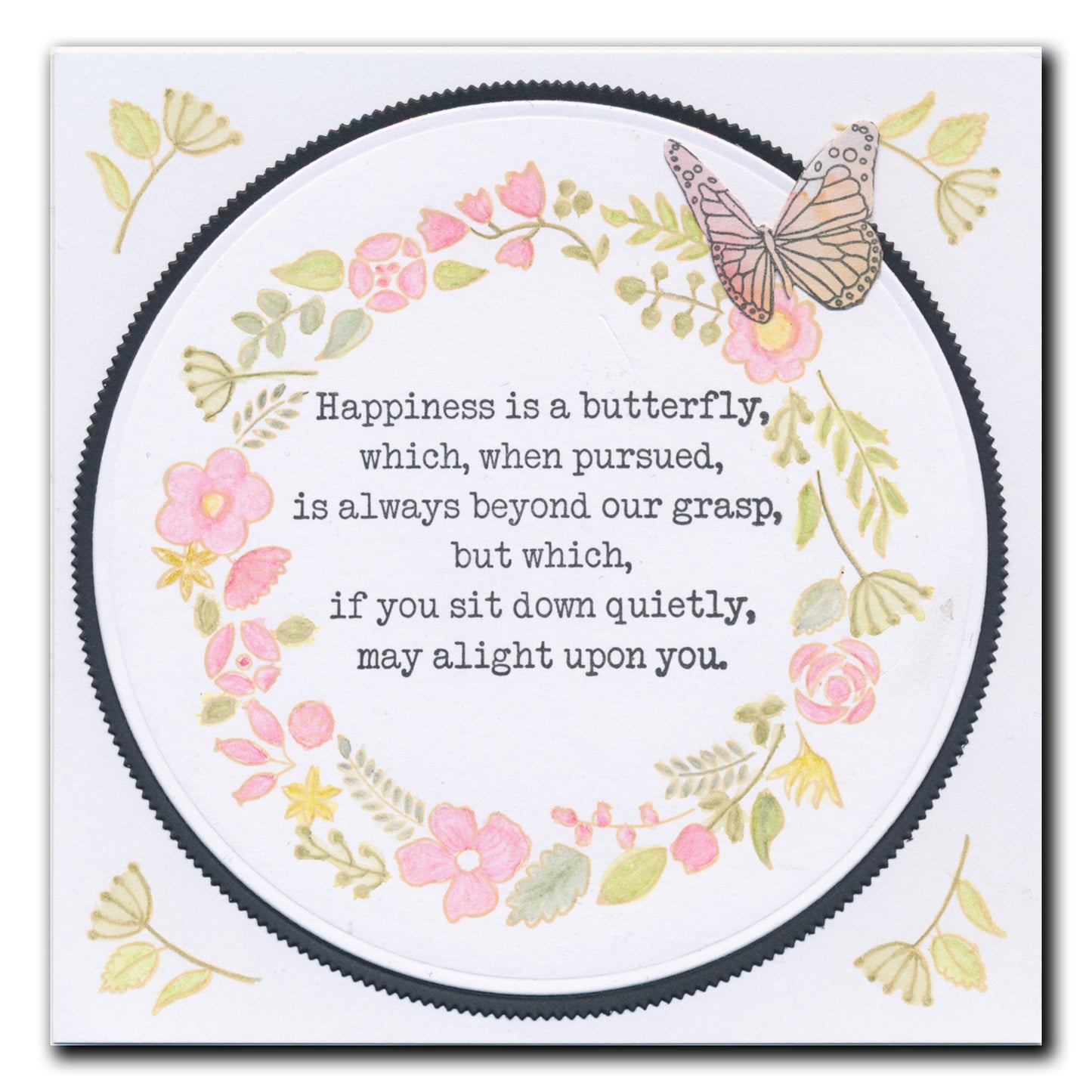 Butterfly Wreath A5 Square & A6 Square Stamp & Mask Collection