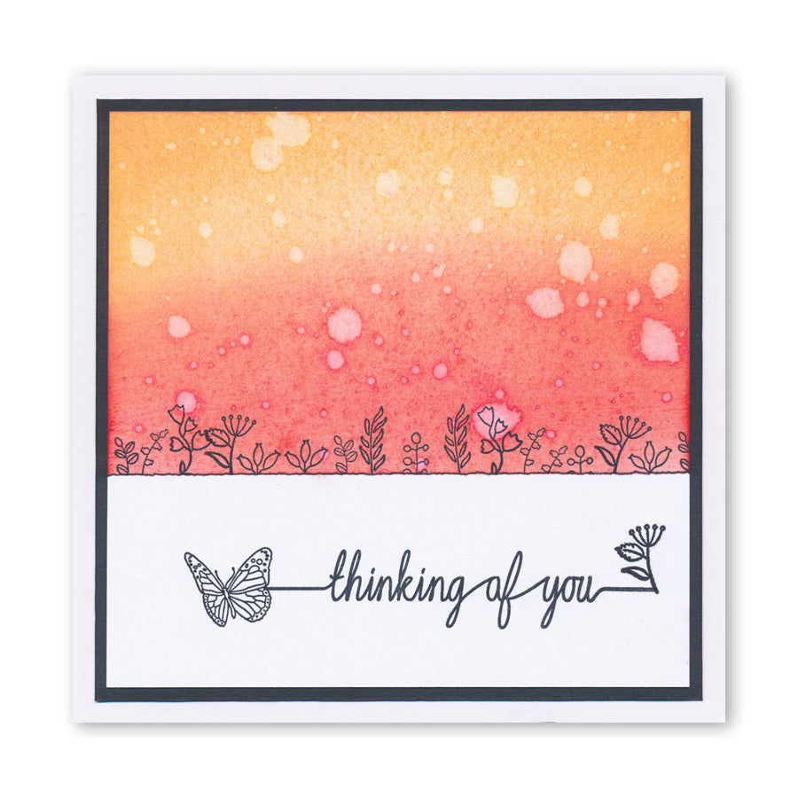 Butterfly Wreath A6 Square Stamp & Mask Set