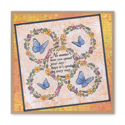 Butterfly Wreath A6 Square Stamp & Mask Set