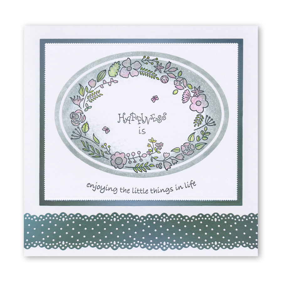 Butterfly Wreath A6 Square Stamp & Mask Set