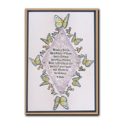 Butterfly Wreath A6 Square Stamp & Mask Set