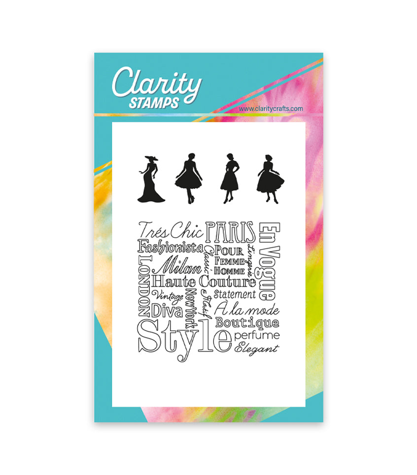 Tres Chic Fashion Statement A6 Square Stamp Set