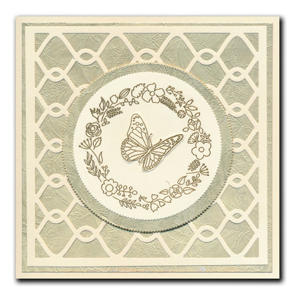 Butterfly Wreath A5 Square & A6 Square Stamp & Mask Collection