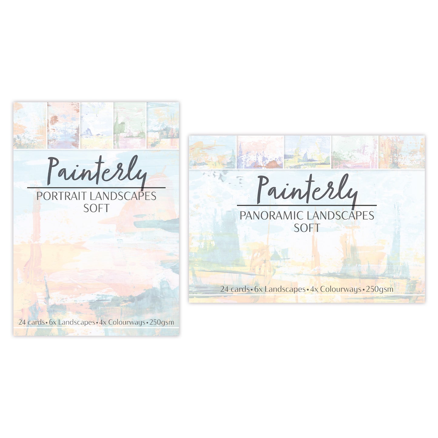 Painterly Soft Landscapes Card Pack Duo