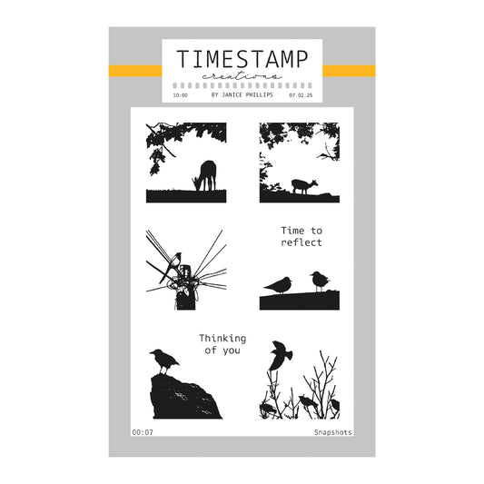 Timestamp Creations by Janice Phillips - Snapshots A6 Stamp Set