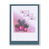 Potted Plants Alphabet & Numbers A6 Stamp Set