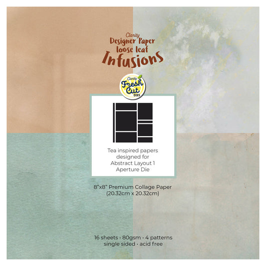 Tea Papers - Abstract Layout 1 Infusions Collage Paper 8" x 8"