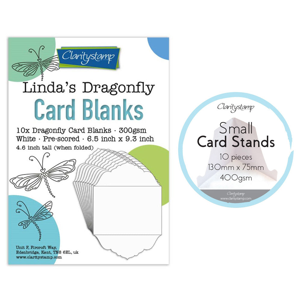 Linda's It's a Wrap! Part 3 - Dragonfly Card Blanks & Stands