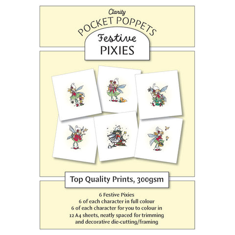 Festive Pixies - Pocket Poppets Card Toppers