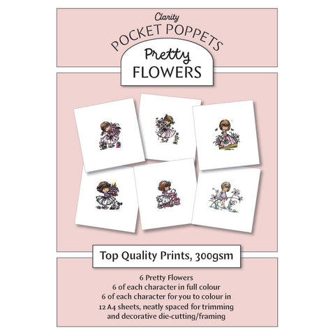 Pretty Flowers - Pocket Poppets Card Toppers