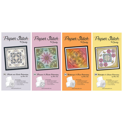 Paper Stitch by Clarity - Floral Embroidery Card Packs