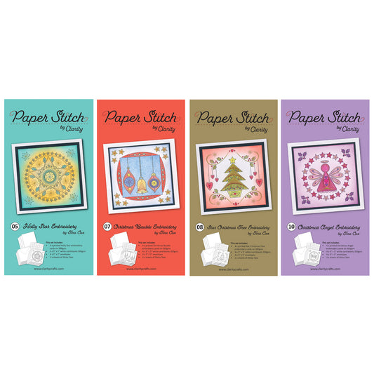 Paper Stitch by Clarity - Festive Embroidery Card Packs