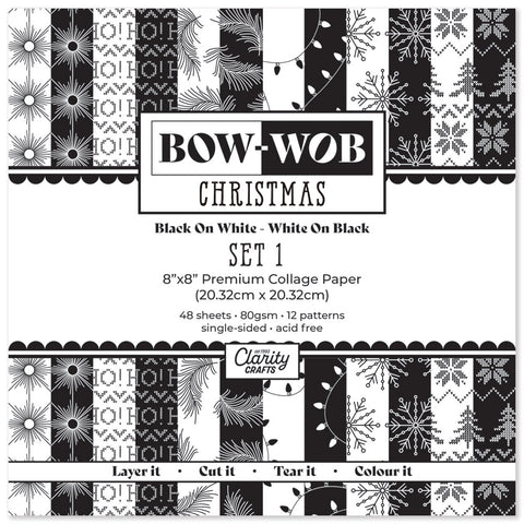 BOW-WOB Christmas Set 1 - Collage Paper 8" x 8"