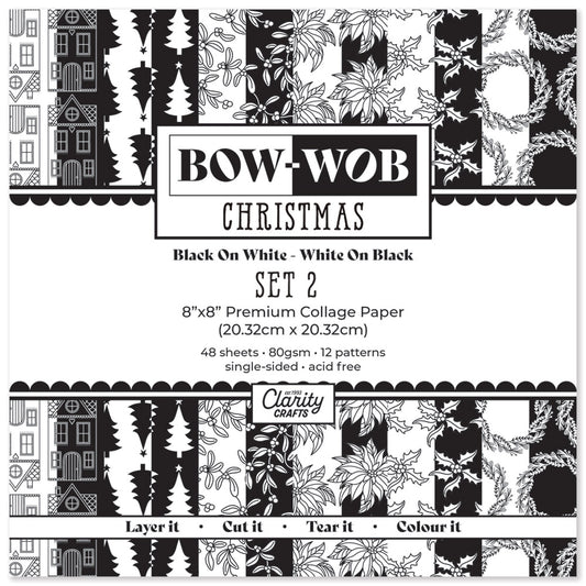 BOW-WOB 8" x 8" Collage Papers - Christmas Set 2