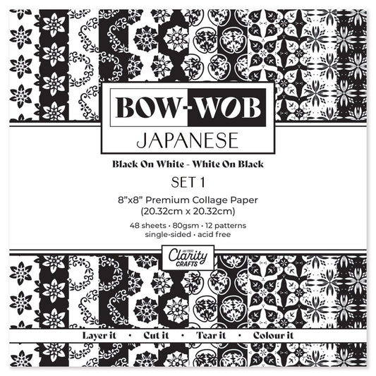 BOW-WOB 8" x 8" Collage Papers - Japanese Set 1