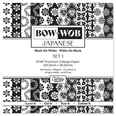 BOW-WOB Japanese Set 1 - Collage Paper 8" x 8"