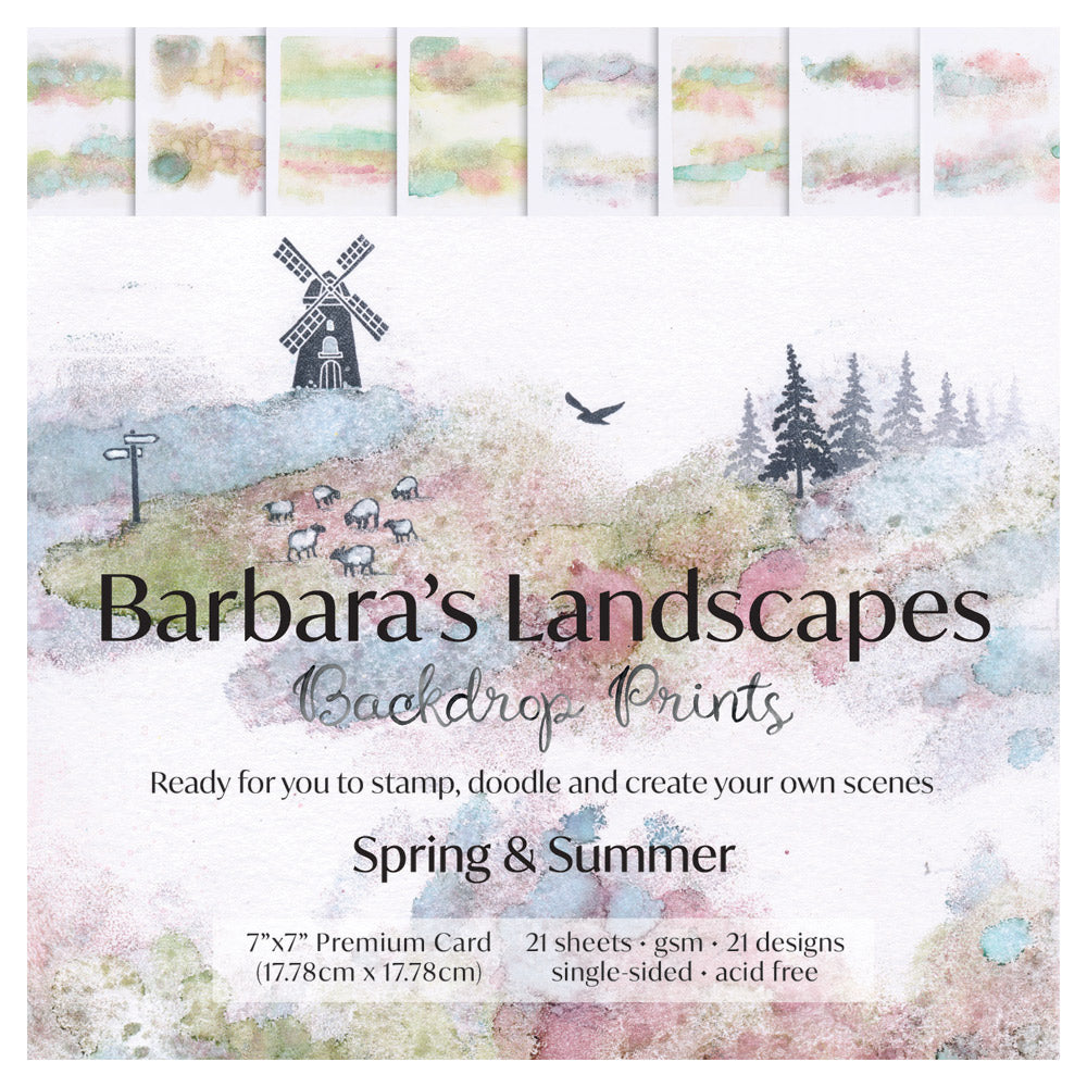 Barbara's Landscapes Backdrop Prints 7" x 7" - Spring/Summer Card Pack