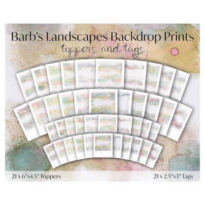 Barb's Landscapes Backdrop Prints Toppers & Tags