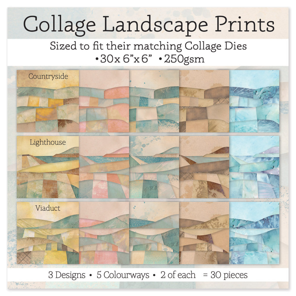 Collage Landscape Prints - 6" x 6" Card Pack