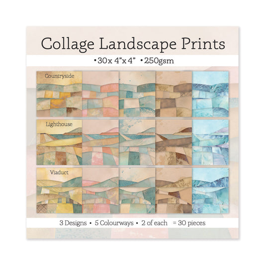 Collage Landscape Prints - 4" x 4" Card Pack