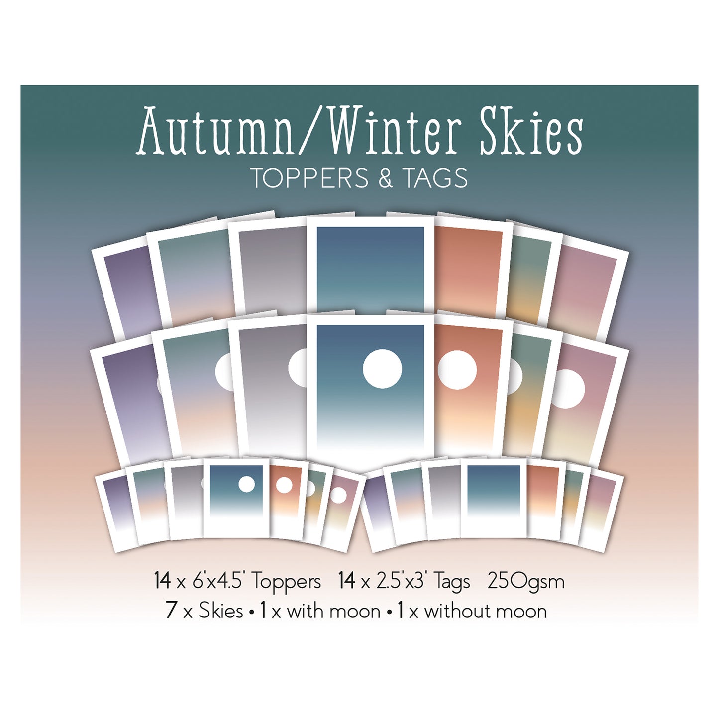 Autumn/Winter Skies Toppers & Tags