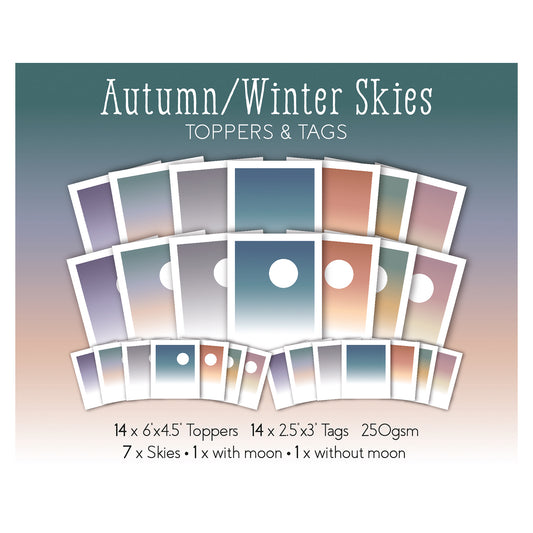 Autumn/Winter Skies Toppers & Tags