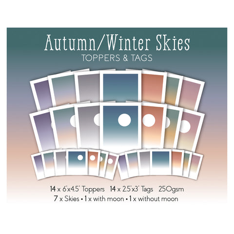 Autumn/Winter Skies Toppers & Tags