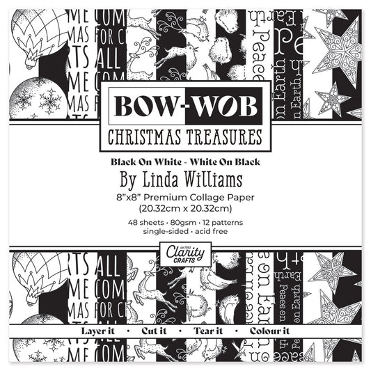 BOW-WOB 8" x 8" Collage Papers - Linda's Christmas Treasures