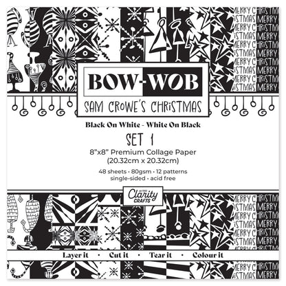BOW-WOB 8" x 8" Collage Papers - Sam's Christmas Papers Set 1