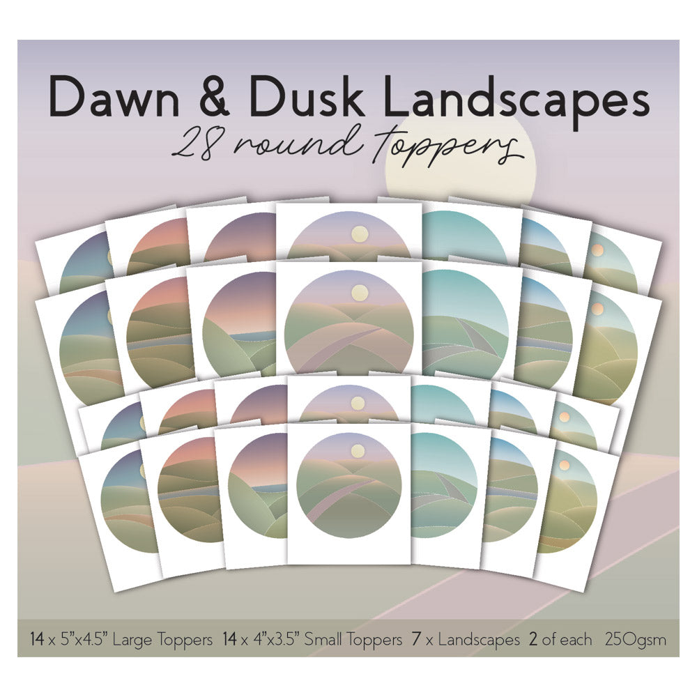 Dusk & Dawn Landscapes - Round Toppers