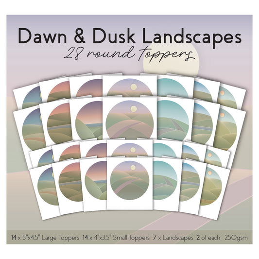 Dusk & Dawn Landscapes - Round Toppers