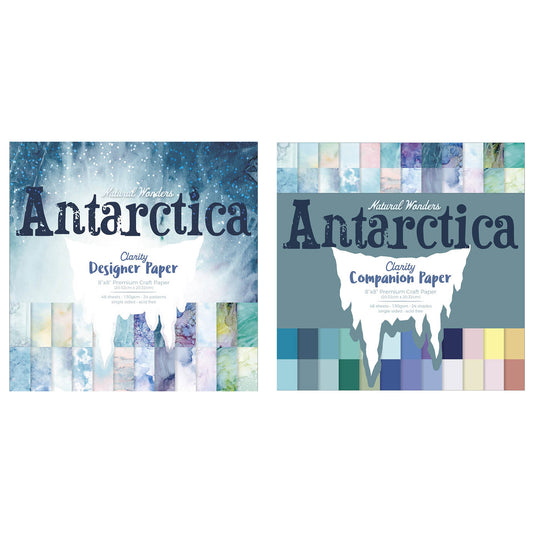 Antarctica Designer & Companion 8" x 8" Paper Duo (Single-Sided)