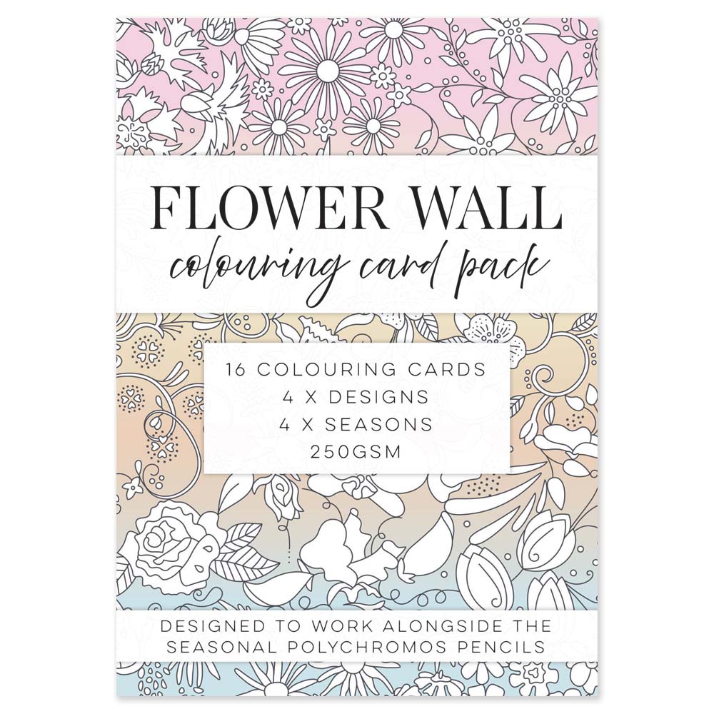 Flower Wall Colouring Card Pack