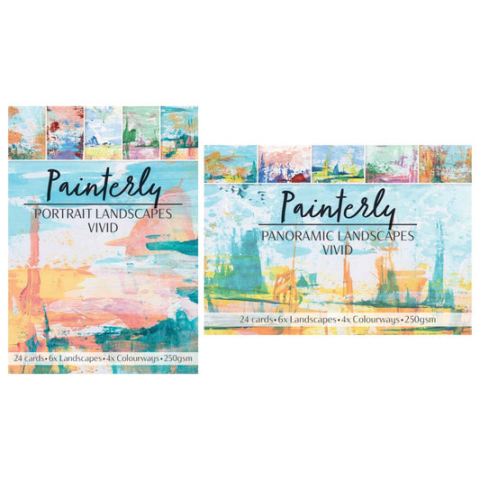 Painterly Vivid Landscapes Card Pack Duo