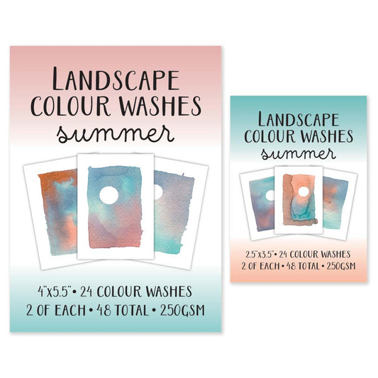Landscape Colour Washes - Summer Card Pack Duo - 96 pieces