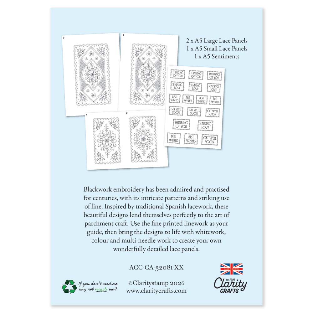 Lace Panels on Parchment (Printed Parchment Collection)