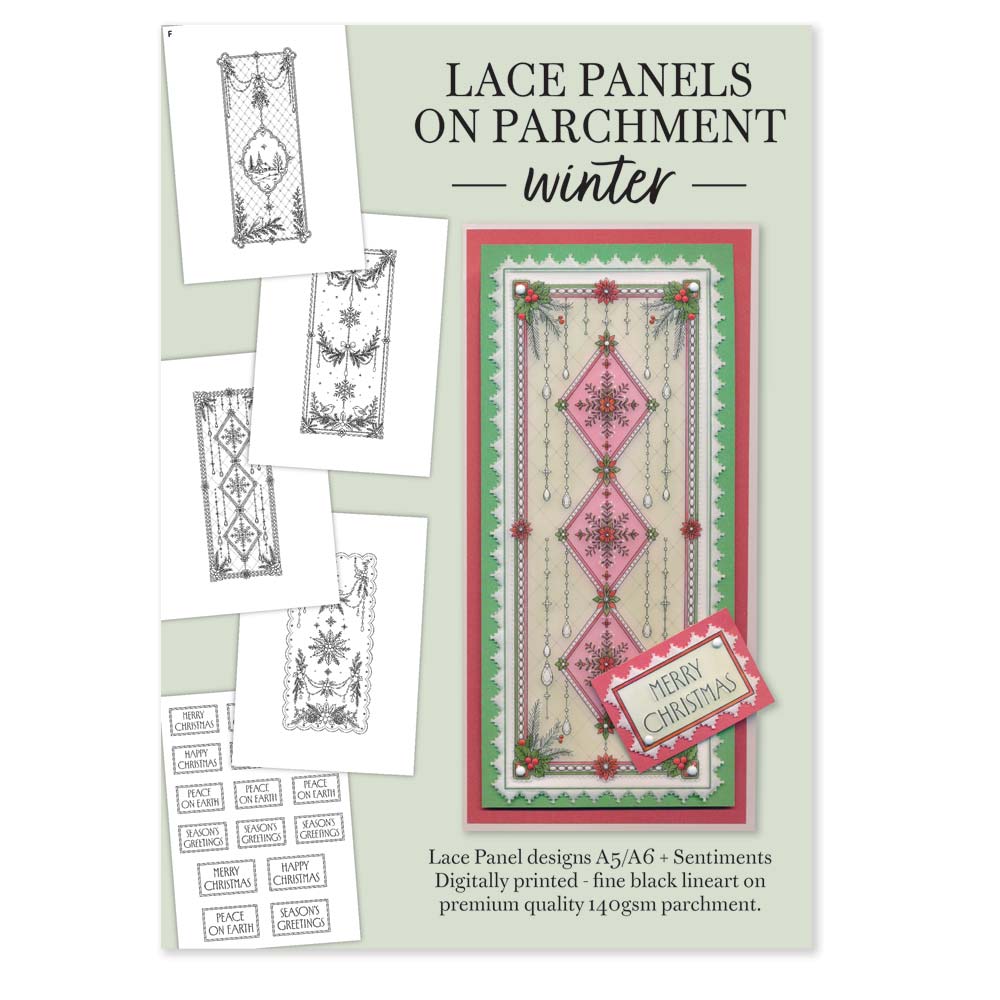 Lace Panels on Parchment - Winter (Printed Parchment Collection)