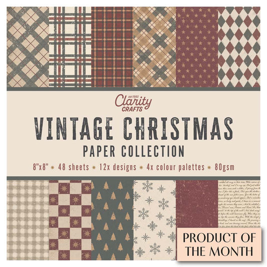 Vintage Christmas Paper Collection 8" x 8"