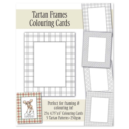 Plain Tartan Frames 4.75" x 6" Colouring Cards