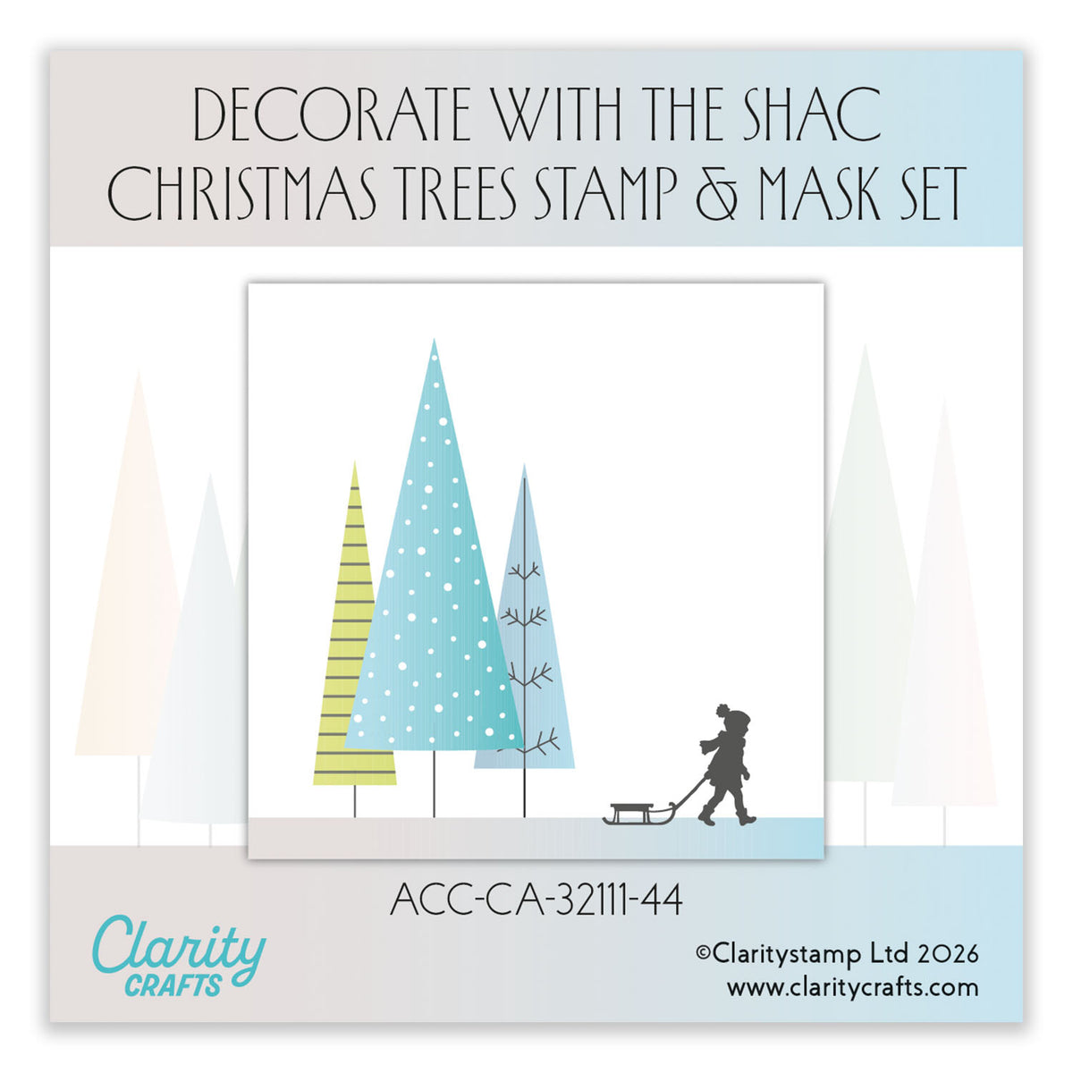 Triangle Trees 4" x 4" Card Toppers