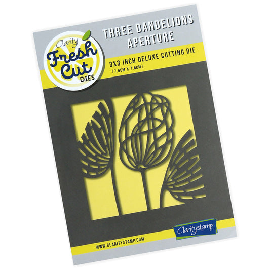 New Design Dies - 09 - Three Dandelions Aperture Die 3" x 3"