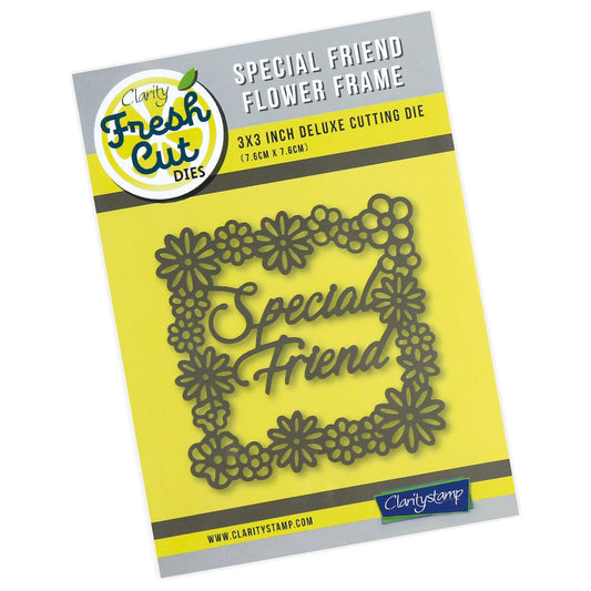 New Design Dies - 27 - Special Friend Flower Frame Die 3" x 3"