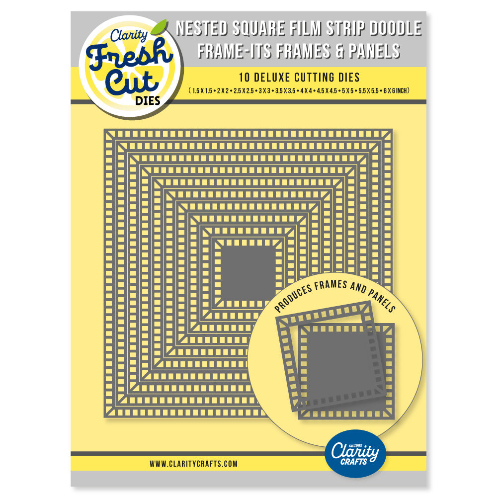 Nested Square Film Strip Doodle Frame-Its Frames & Panels Die Set