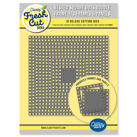 Nested Square Dots Doodle Frame-Its Frames & Panels Die Set