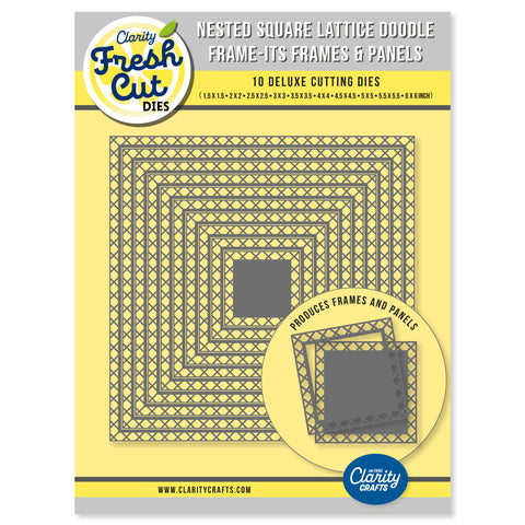 Nested Square Lattice Doodle Frame-Its Frames & Panels Die Set